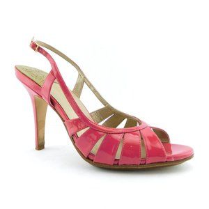 COLE HAAN Nike Air Pink Patent Leather Peep Toe Slingback Heel Pumps  9.5